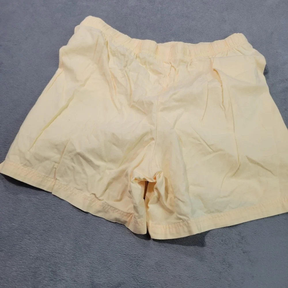 White Stag Shorts Women 8 Yellow Cotton Drawstring Elastic Waist Vintage W551421